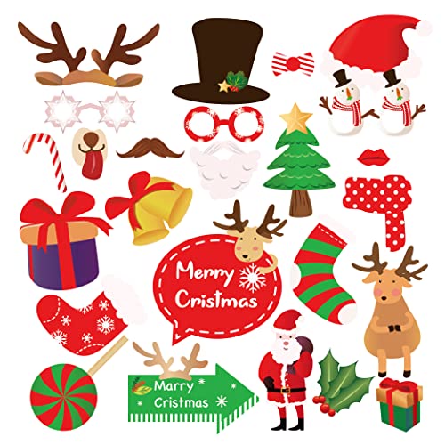 Christmas Photo Booth Props，Christmas Photo Booth Props, Christmas Selfie Props, Christmas Themed Party Decorations (25Ct)… #TOP1
