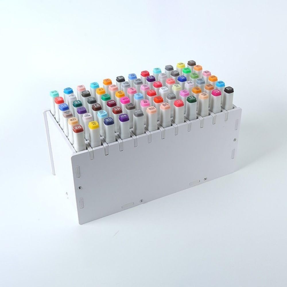 Organizer, Art Marker Storage Rack with Removable Divider, Desktop Stationery Holder for Colored Pencils Brushes Pens Desk Organization(180 holes)