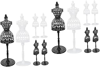VILLCASE 12 Pçs Expositor De Roupas Vestidos Recortados Carrinhos De Boneca Miniaturas Manequim Modelo Boneca Manequim Feminino Manequim Manequim De Costura Pequeno Manequim Feminino