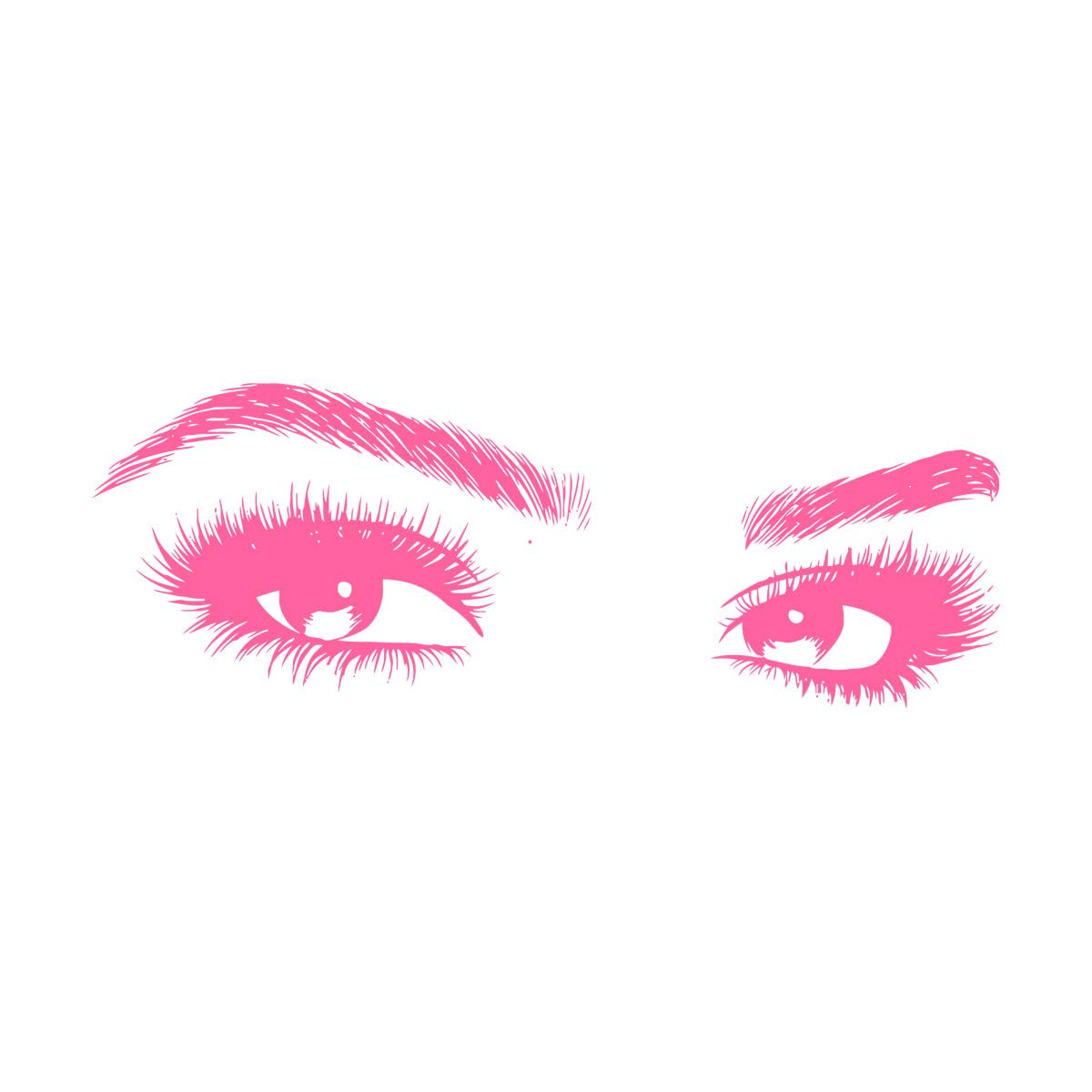 Charming Eyelashes Vinyl Wall Sticker Beauty Salon Window Wall Decor Eyes Extension Wall Decal Eye Leahes Logo Vinyl Extra Large - 67x190cm