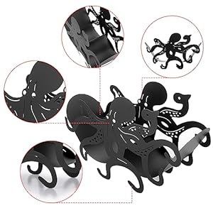 Sumnacon Toilet Paper HolderMetal Toilet Paper StorageFreestanding Toilet Paper Roll Holder Whimsical Toilet Paper Holder Stand Toilet Paper Organizer for Bathroom Shelf Table Counter FloorOctopus