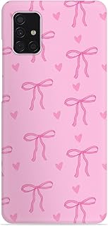 جراب موبايل مطبوع عليه عبارة سويت بينك ريبون لوف من السيليكون متوافق مع سامسونج جالاكسي A71