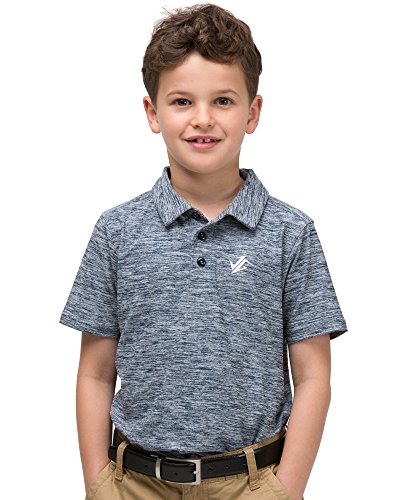 Three Sixty Six Youth Boys Golf Dri Fit Polo Shirt, Breathable Performance Fit