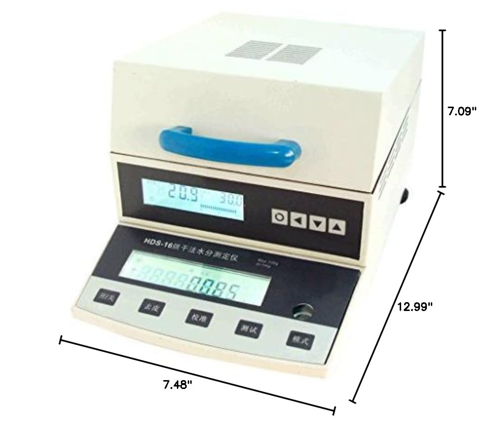 Liquor Industrial New Moisture Meter Analyzer Scale Balance with Infrared Ring Halogen Lamp for Science Lab Supplies 110V