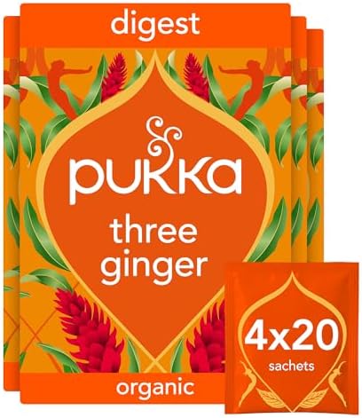 Pukka Herbs | Three Ginger Organic Herbal Tea Box | Digestion-Aid...