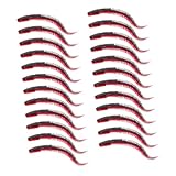 BRIGHTFUFU 30 Piezas Señuelo Cebo Suave Atraer Gusanos Juguete De Gusano Gusanos Falsos Gusano Falso Señuelos De Pesca Gusanos para Pescar Pesca Gusanos Señuelos De Polivinilo