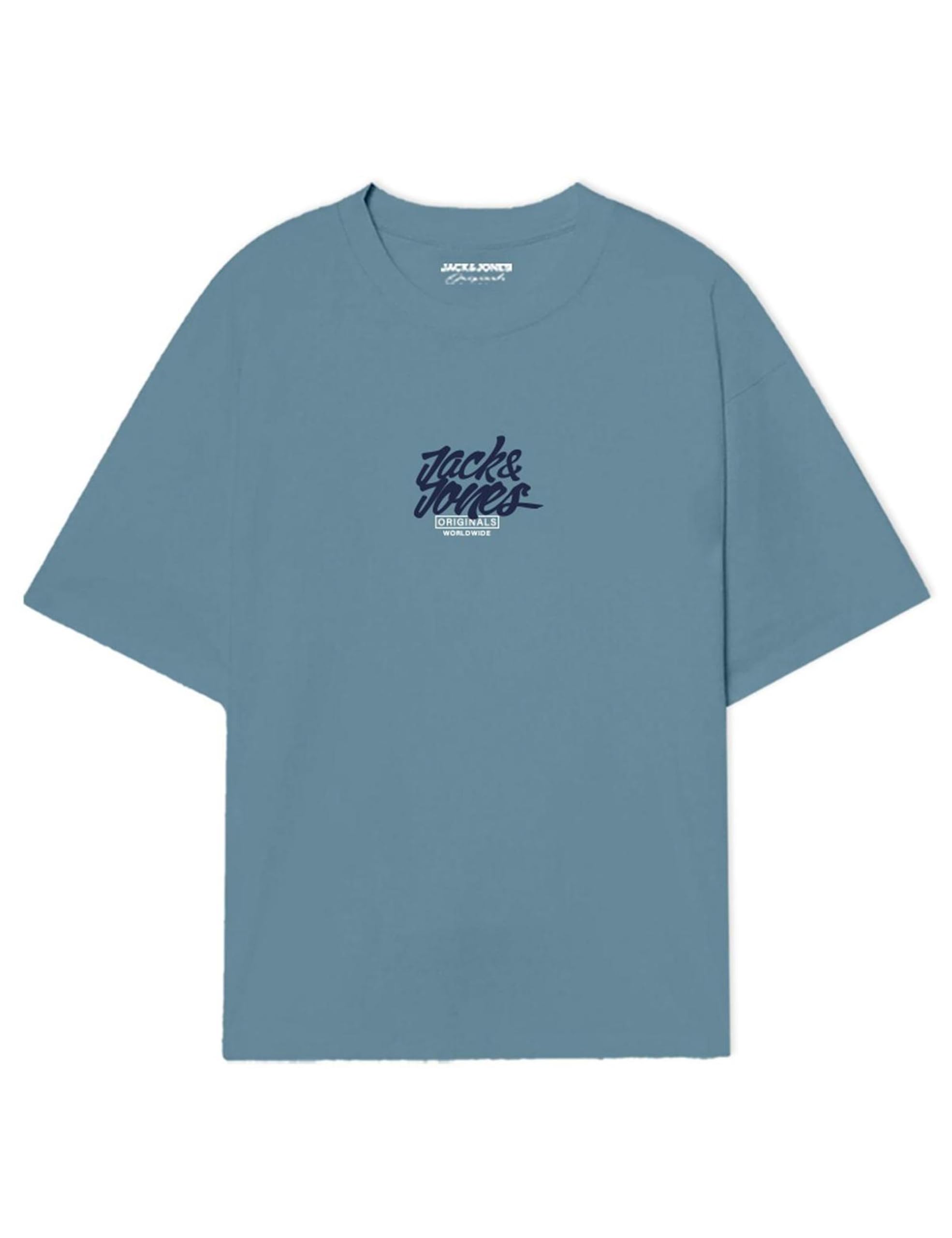 JACK & JONES Men's Joreaton Tee SS Crew Neck FST T-Shirt, Mountain Spring, L