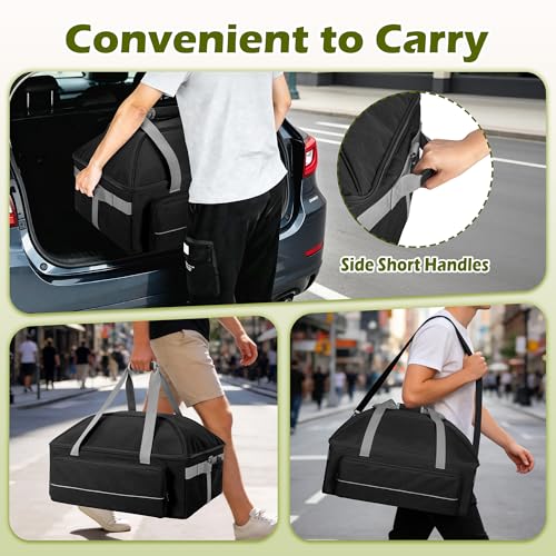 Image of HODRANT Grill Carry Bag Compatible with Char-Broil Grill2Go X200 Portable Propane Gas Grill, Portable BBQ Cover with Secure Straps & Shoulder Strap, Barbecue Carrying Case for Grilling Tools, Bag Only
