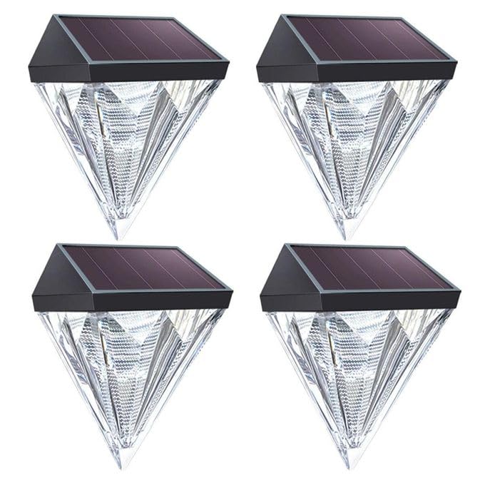 Onpoint Solar Lights for Home & Outdoor, Diamond Design & Wireless Lights Fixture, Auto Chargable with Motion Sensor Exterior LED Sconce, Waterproof & Security Lights for Garden (Pack of 4, Yellow) (B0DDTB7B8T) Amazon Price History, Amazon Price Tracker
