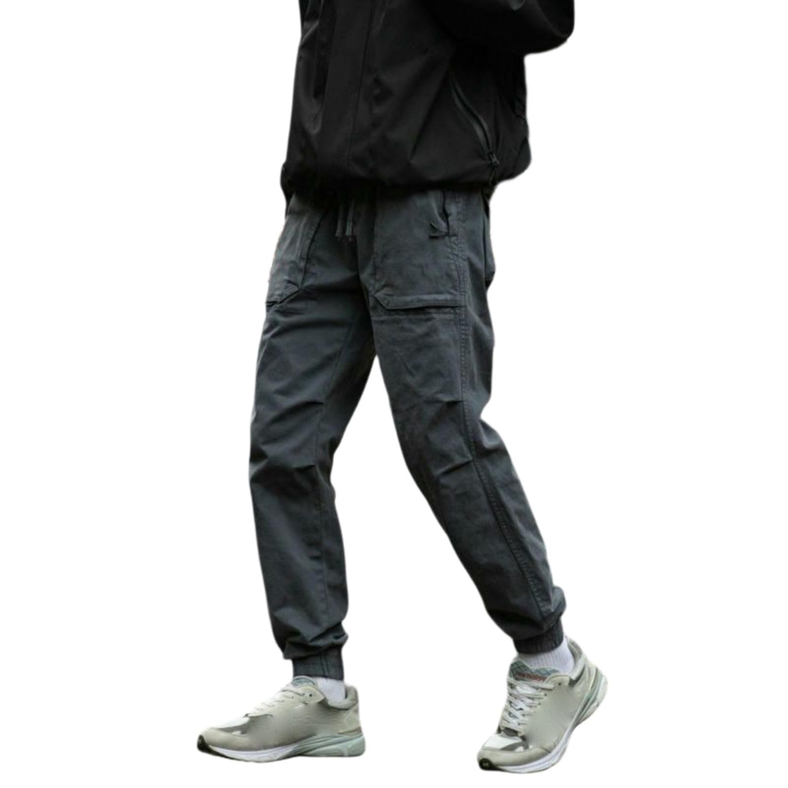 Pantalones cargo para hombre, estilo japonés, vintage, minimalistas, versátiles, holgados, deportivos, senderismo, casual, para hombre