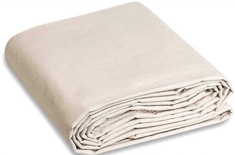 6 x Canvas Dust Sheets - Drop Cloth - Premium Quality Natural Cotton โ Large Size - 9x12ft - for DIY, Painting & Decorating (Pack of 6)