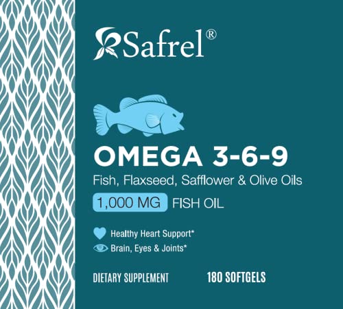 Omega 180 Soft Gels - 1000 Mg Omega-3-6-9, High-Potency Omega-3 Fish Oil Supplement With Epa & Dha - Promotes Brain & Heart Health - Non-Gmo - 180 Servings #TOP3