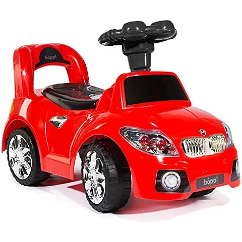 bopster Ride-On Push Along Sports Car Toy for Kids 1 Year Old & Up | Red Cover