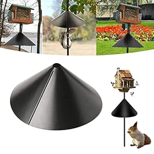 JIAWEIIY Opgewaardeerd eekhoornbestendig schot voor het beschermen van buiten Pole vogelvoeders en vogelhuisjes, Hang Mount Wasbeer en eekhoorn Guard Stopper, eekhoorn Guard Baffle (18)