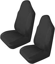 KeiSquare Seat Covers Set of 2 Universal Driver Passenger Seat Elastic Car Seat Covers Dirt Proof Universal Simple (Black)