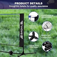 BAGAIL Badminton & Pickleball Net, 34-61 in Adjustable Height - 10FT Wide — image 5