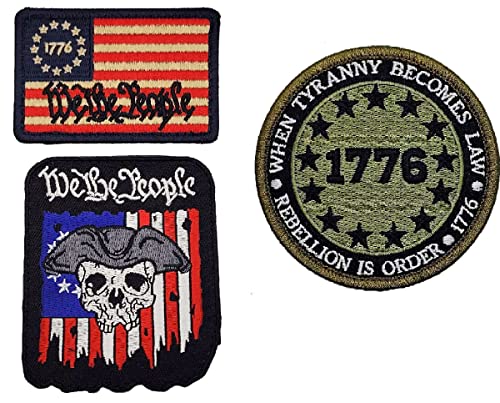 Miltacusa We The People Betsy R. 1776 Patch [3PC Bundle - Hook Fastener Backing]