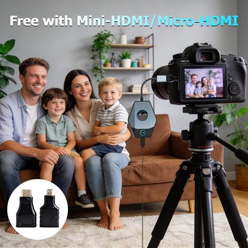 Wireless HDMI Transmitter & Receiver 4K, 2.4/5G Screen Mirror Display Adapter & Extender Kit, Cast Video Audio from Laptop, Camera, PC, i-Pone, i-Pad, Tablet, PS 3/4 to Monitor, TV, Projector by Peaboni - Used condition - Image 6