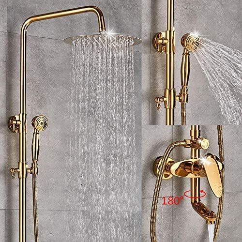 Mitigeur de douche mural ultra fin doré pour remplacer un vieux robinet de baignoire