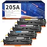 Rendement : 1100 pages pour le toner 205A noir, 900 pages pour le toner CF531A cyan, le toner CF532A jaune et le toner CF533A magenta (couverture de 5 % en A4).