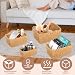 ZHHGOO 5er Set Aufbewahrungskorb Geflochten,Papierseil Braided Storage Basket,Stapelbare Speicher Storage Basket für Organisieren von Kleidung,Küchen,Badezimmer,Spielzeug Körbe Aufbewahrung