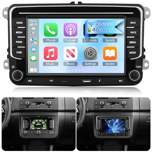 NHOPEEW 7 Zoll Android Autoradio mit 4 + 64 GB und USB Typ-C-Anschluss für VW Passat B6, B7 Golf 5 6 Jetta T5 EOS POLO Touran Seat Sharan Unterstützt CarPlay und Android Auto WiFi GPS + Rückfahrkamera NHOPEEW 7 Zoll Android Autoradio mit 4 + 64 GB und USB Typ-C-Anschluss für VW Passat B6, B7 Golf 5 6 Jetta T5 EOS POLO Touran Seat Sharan Unterstützt CarPlay und Android Auto WiFi GPS + Rückfahrkamera