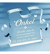 Giftasy Onkel Geschenk - Acryl Puzzle, Sinnvolles Geschenk für Onkel, Bester Onkel Geschenke, Gif...