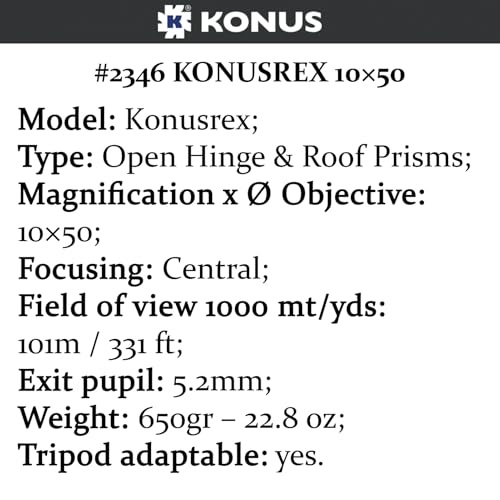 Binoculares Konus Rex 10x50mm para caza y observación miniatura 2