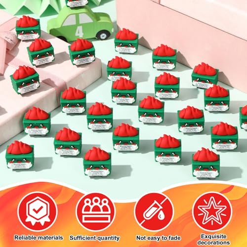 25 Pcs Mini Rubber Dumpster Fire Gifts Positive Inspirational Dumpster Emotional Fire Figures Bulk Motivational Decorations and Encouragement Appreciation Gift for Teacher Coworker Staff