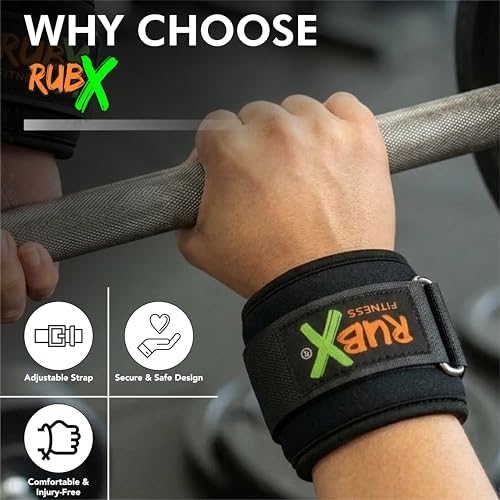 Image of RUBX Ankle Weights 0.5kg X2 Pcs Wrist Strap For Gym AnkleWeight Cuff 0.5kgs Leg Weight For Men & Women Weights For Legs For Training, Workout Unisex Weight Neoprene Resistance 0.5kg X 1 Pair