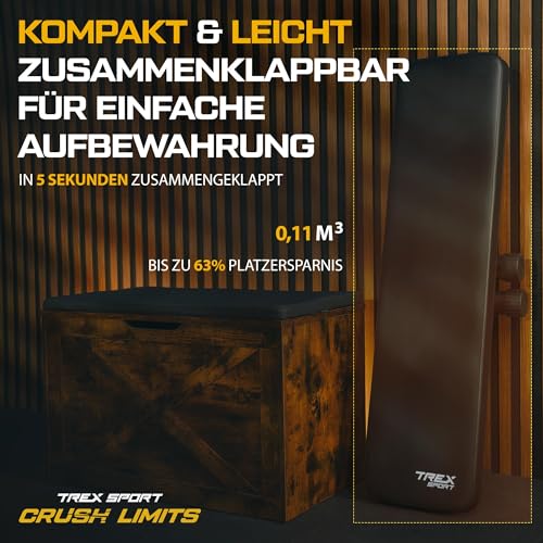 TX-100B Flachbank | Hantelbank klappbar | Trainingsbank perfekt für Bankdrücken – Bild 6