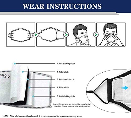 6 Pack Washable Protective Covers With 5 Lanyards，Unisex Fashion Reusable Cotton Blend Protection Cover #TOP2