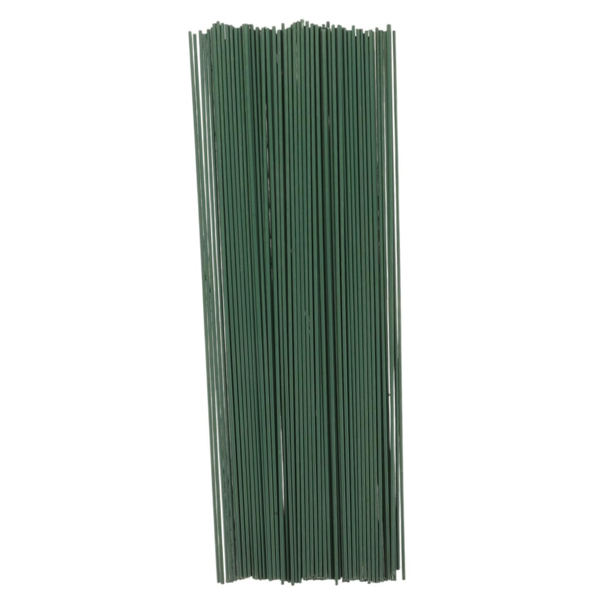 60pcs Green Flower Stem Wire Flexible Floral Wire for Bouquets Wreaths Artificial Flower Rod for Bouquet Making Florist Arrangements 40cm