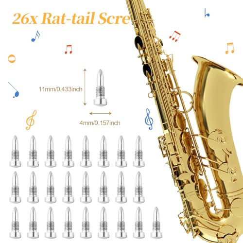 image for KITANIS Alto Saxophone Repair Kit,118 Pcs Alto Saxophone Repair Parts 