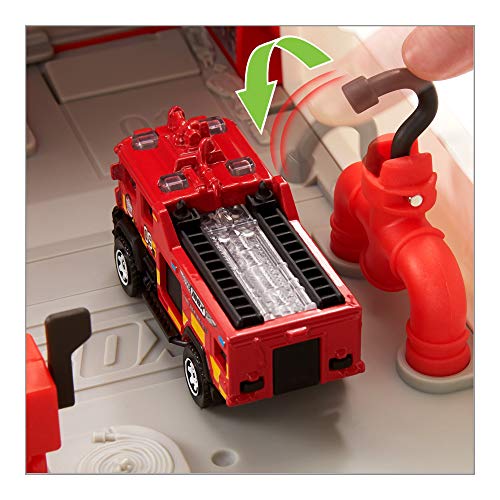 Matchbox HBD76 - Feuerwache Spielset, mit 1 Feuerwehrauto im Maßstab 1:64, Licht- und Soundeffekten und beweglichen… – Bild 6