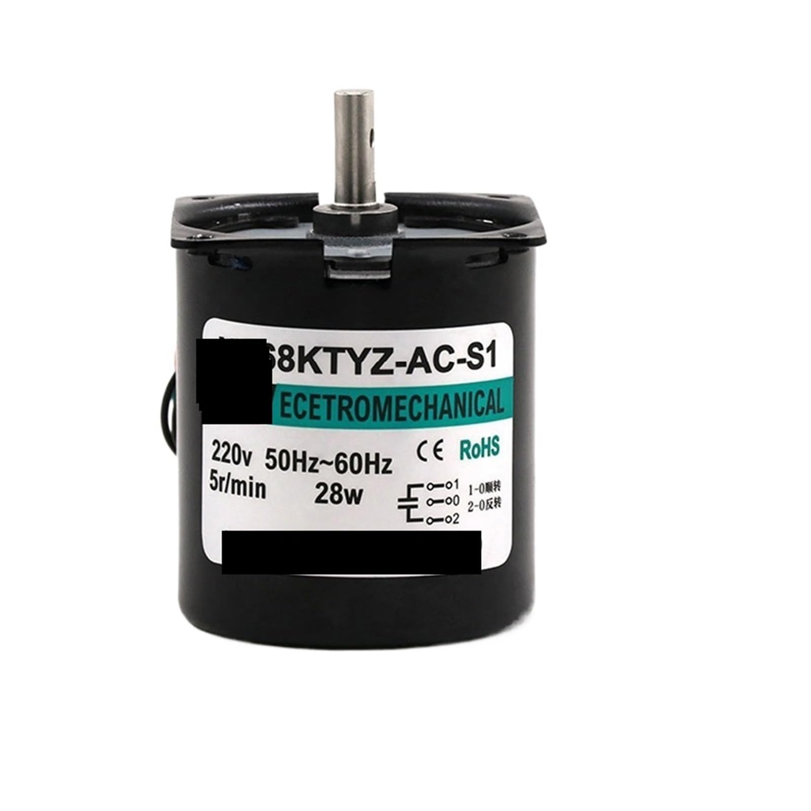 MUYTQAERG Synchronous Motor 68KTYZ AC 220V 2.5rpm -110rpm 28W Center Output Shaft Permanent Magnet(30rpm)