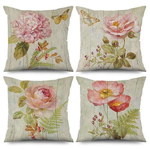 Kissen Rosenmuster Landhausstil