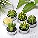 LA BELLEFÉE Tea lights Candles Gift Set, Cactus Terrarium Candle Delicate Succulent Handmade Cute Small Candles for Home Plant Gifts, Party Wedding Mothers Day Valentines Day Gifts Decoration(6 Packs)