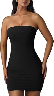 XXTAXN Women's Sexy Strapless Tube Bodycon Mini Dress for Cocktail Parties & Clubs