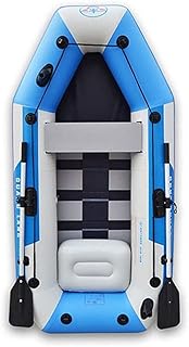 QHYTL Inflatable Kayak Rowing Boats Lifeboat Inflatable Boat Canoe Fishing Boat Raft Fishing Valve Inflatable Boat Boat + Paddles + Pump Three Person Water Sports