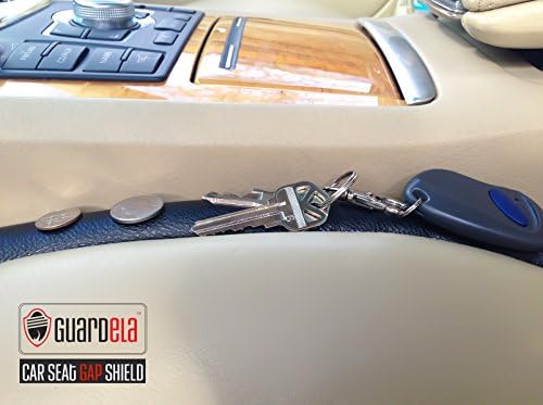 GUARDELA - Car Seat GAP SHIELD – Interior Accessories Gap Filler - Stop Items Drop - Wedge That Guards the Space Between Armrest Console and Chair Cushion – Block Items From Falling Into the Gap. SAVE Money and Time! No More Lost Items While Driving or In Line! Keeps You Safe and Sane! Saves Your Time and Could Save Your Life! 100% MONEY-BACK GUARANTEE!