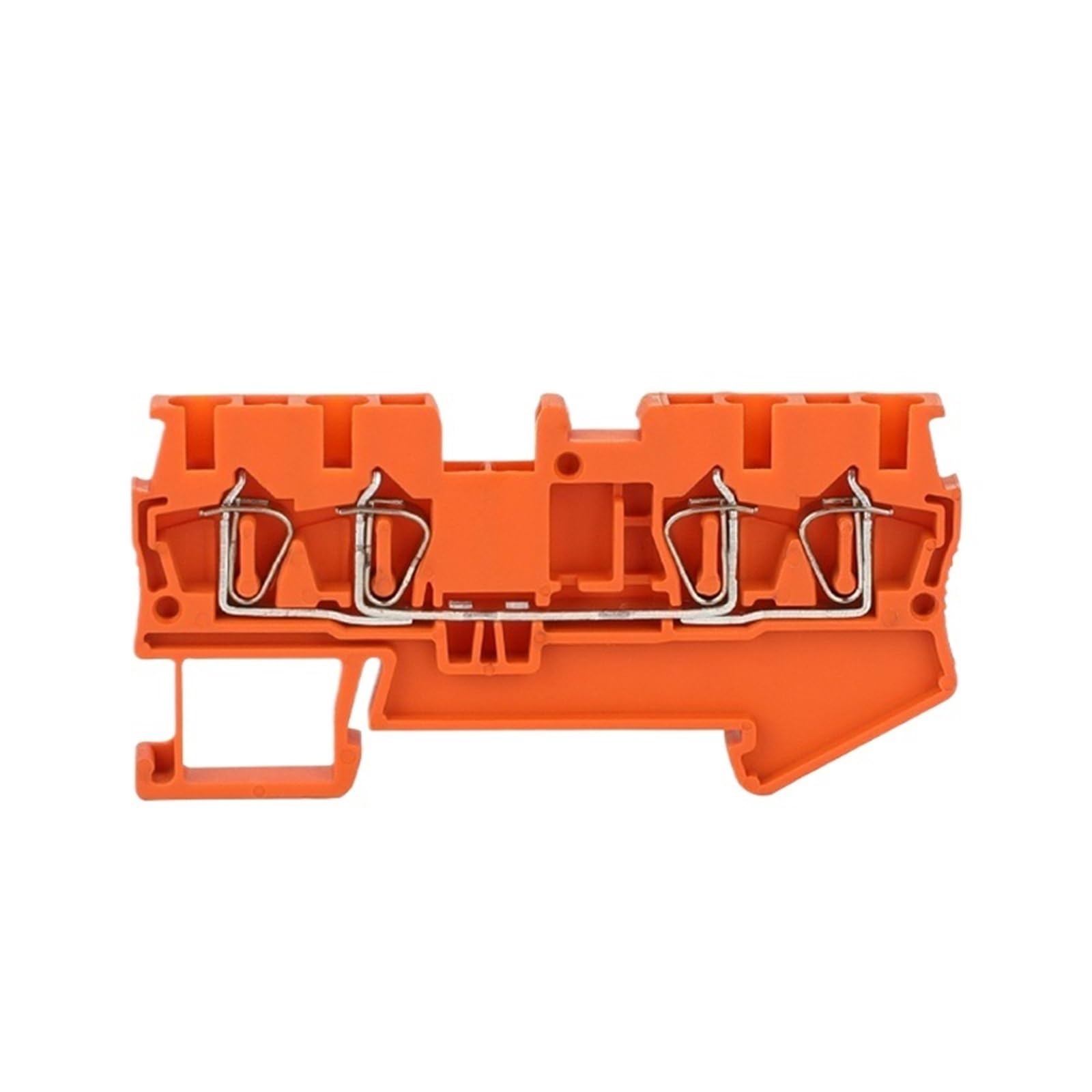 Morsettiera per guida DIN ST2.5-QU, 10 pezzi, 4 conduttori, connettore filo elettrico da 2,5 mm (ST2.5-QU Orange)
