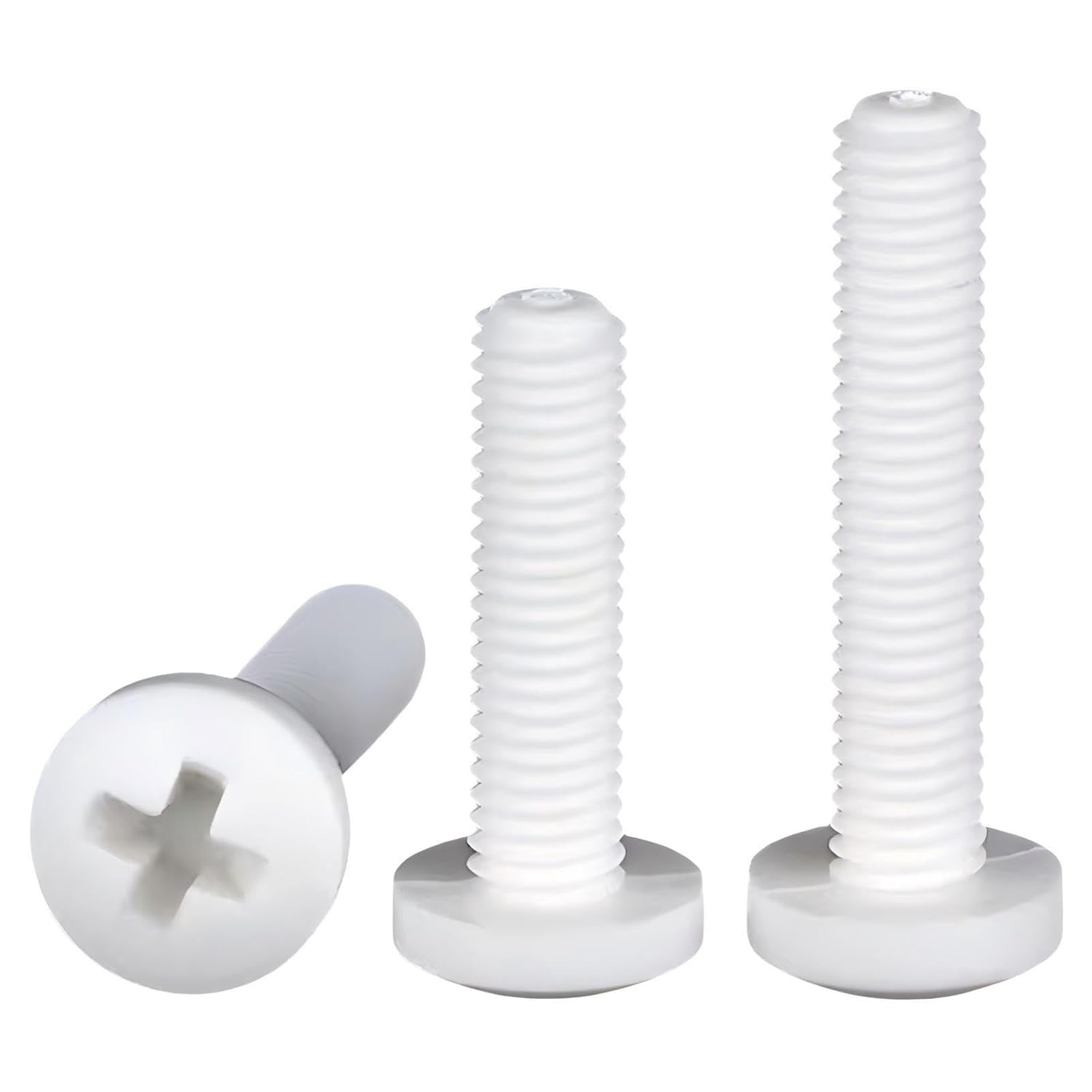 Polypropylene (PP) Metric Cross Phillips Pan Head Screw Assortment Kit - M3 M4 M5 Plastic Fasteners w/Nuts, Washers, 470Pcs in Plastic Case (Non-Conductive, Lightweight)