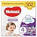 HUGGIES Ultra Comfort Lot de 102 couches-culottes, taille 4 (9-14 kg)