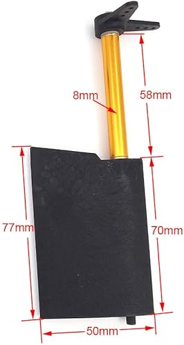 Miniatura 2 de Timón sumergido de nailon con brazo servo para barco RC de 43.3 in-51.2 in, escala de barco a control remoto, modelo de barco de pesca (3.031 in*