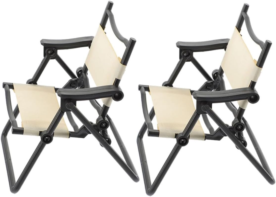 BESPORTBLE 10pcs Miniature Folding Beach Chair Dollhouse Furniture Decoration for Mini Gardens and Outdoor Scenes Vibrant Design for Enhancing Dollhouse Aesthetics