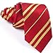 Sawaruita Striped Tie with Novelty Glasses Frame, for School \Christmas\ Cosplay Costumes Accessories, Suit Kids Teens、Women and Men (Deep Red)