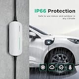 EVSEdesigner Przenośna stacja ładowania Wallbox 11kW z kablem ładującym CEE 16A do ładowarki EV typu 2 z torbą transportową do wszystkich pojazdów elektrycznych Max 11kW 16Amp 6 metrów Trójfazowy