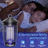 PALONE Lampa przeciw komarom 4500 V, 20 W, UV Elektryczny zabójca owadów, skuteczny zasięg 100m², do użytku wewnątrz i na zewnątrz