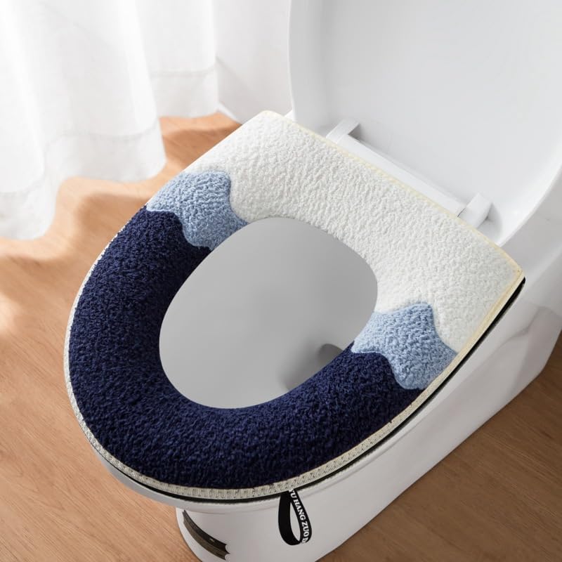 Wuyue Hua 2 Pieces Thicker Bathroom Soft Toilet Seat Cover